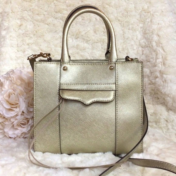 Rebecca Minkoff Handbags - Rebecca Minkoff Gold Mini Mab Tote